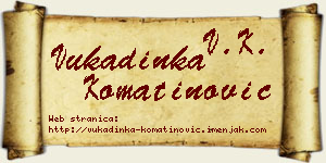 Vukadinka Komatinović vizit kartica